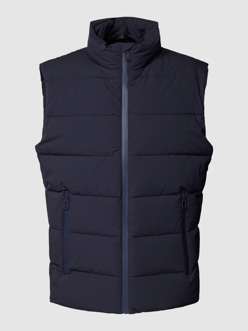 Steppweste mit Stehkragen Modell 'Alix' in marineblau
