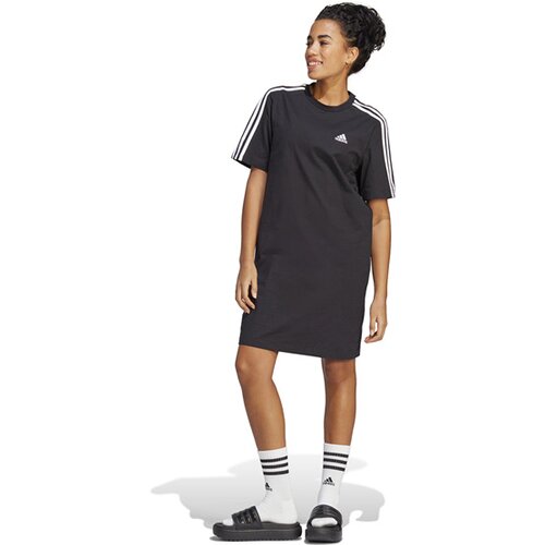 DAMEN KLEID ESSENTIALS 3-STREIFEN SINGLE JERSEY BOYFRIEND -KLEID