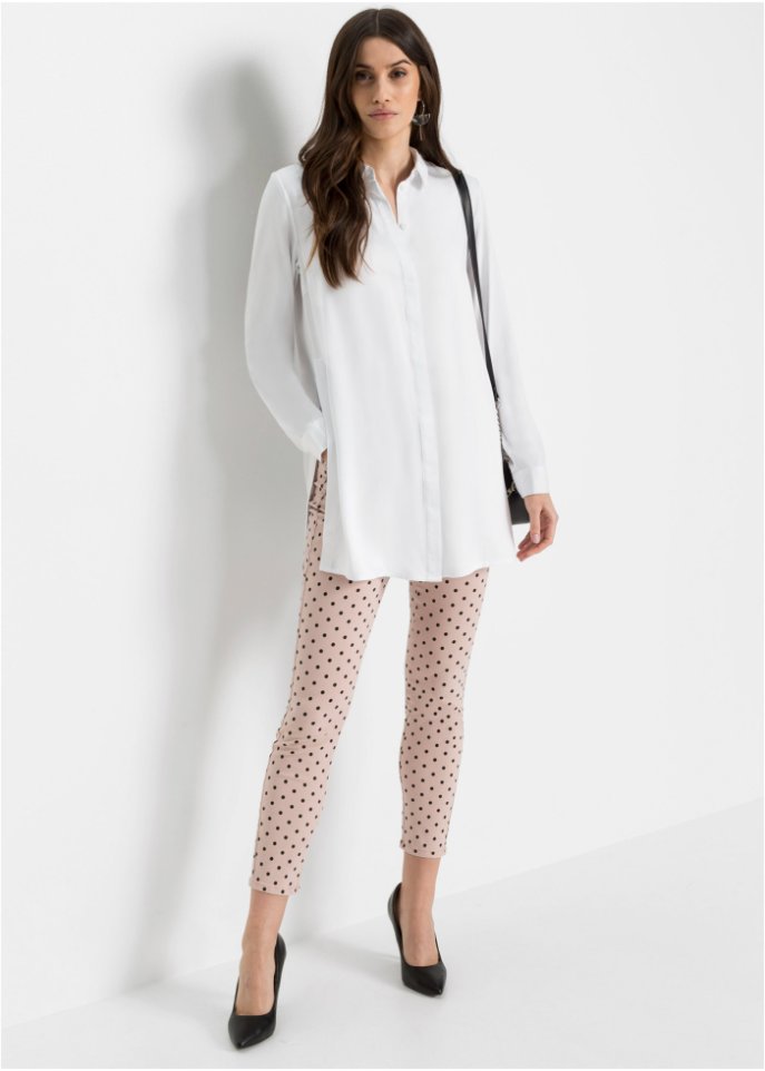 Longbluse mit Schlitz