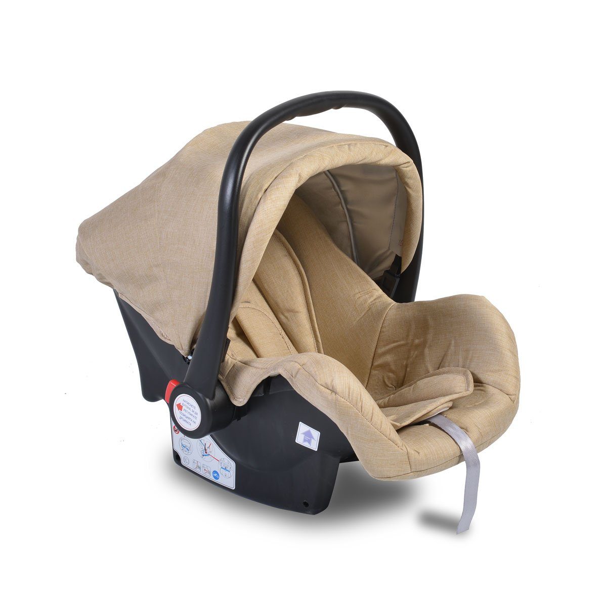 Moni Babyschale Babyschale Moni Gruppe 0+, bis: 13 kg, (0 - 13 kg) Fußabdeckung Sitzpolster 3-Punkt Gurt