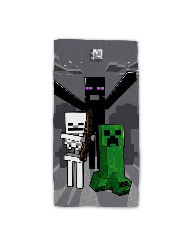 Minecraft Minecraft Baumwolle Strandtuch Frottee Badetuch mit Premium Druck in Mehrfarbig günstig kaufen 70 x 140 cm