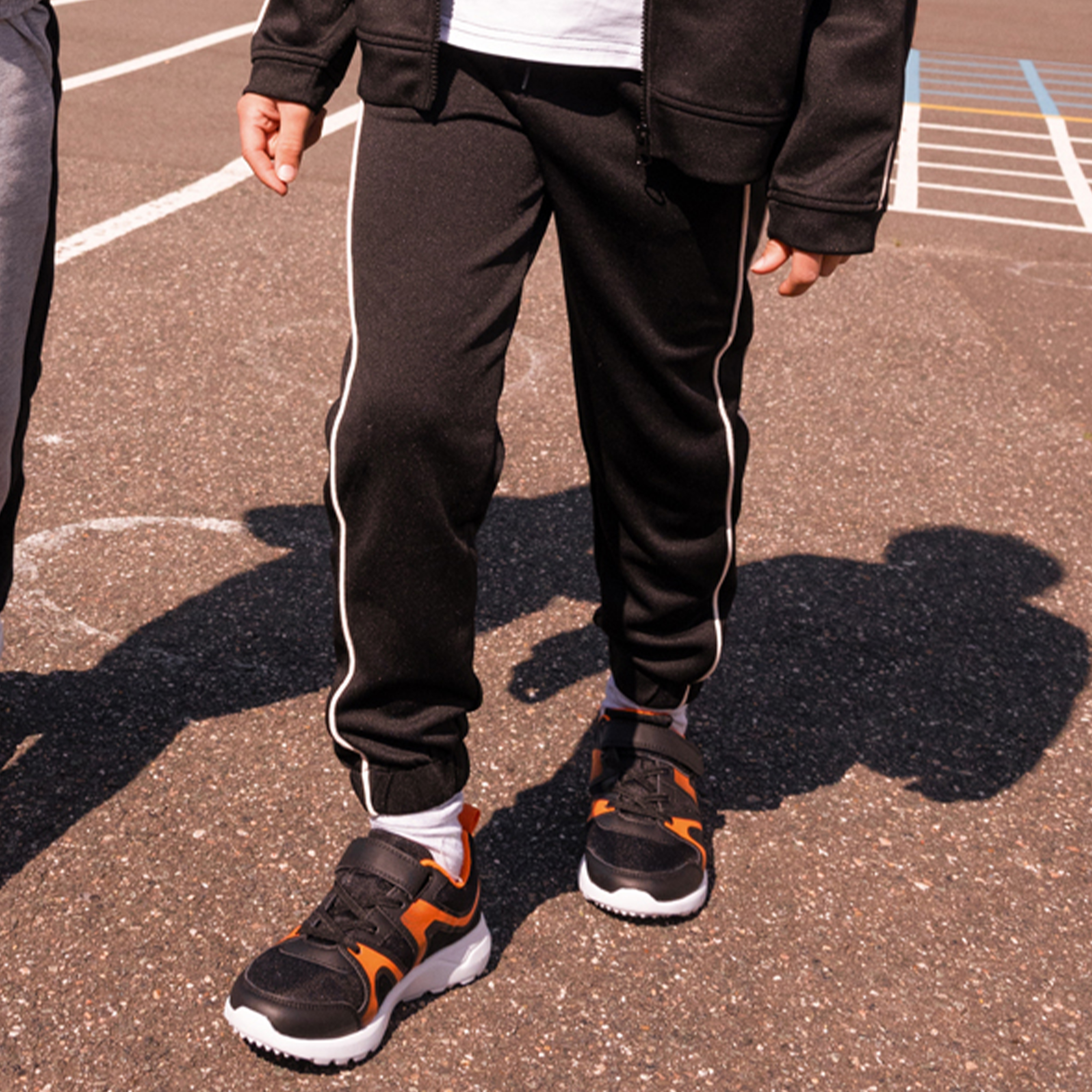Pantalon de jogging taille élastiquée noir garçon | La Halle