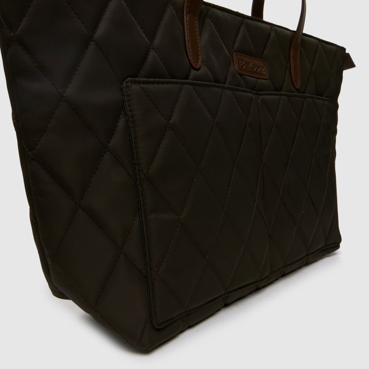 Barbour khaki quiltad tote-väska