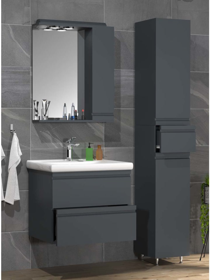 ebuy24 Badmöbelset SiloraL Anthrazit 90 x 46 cm günstig kaufen onesize