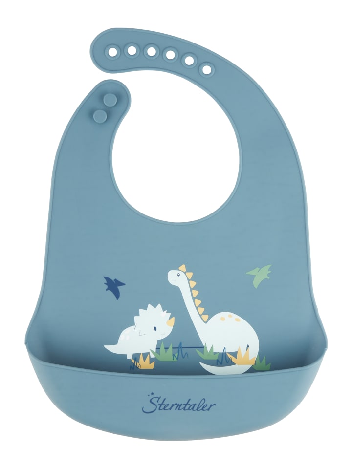 Sterntaler Silikon Lätzchen DINO Rexi in mittelblau günstig kaufen onesize