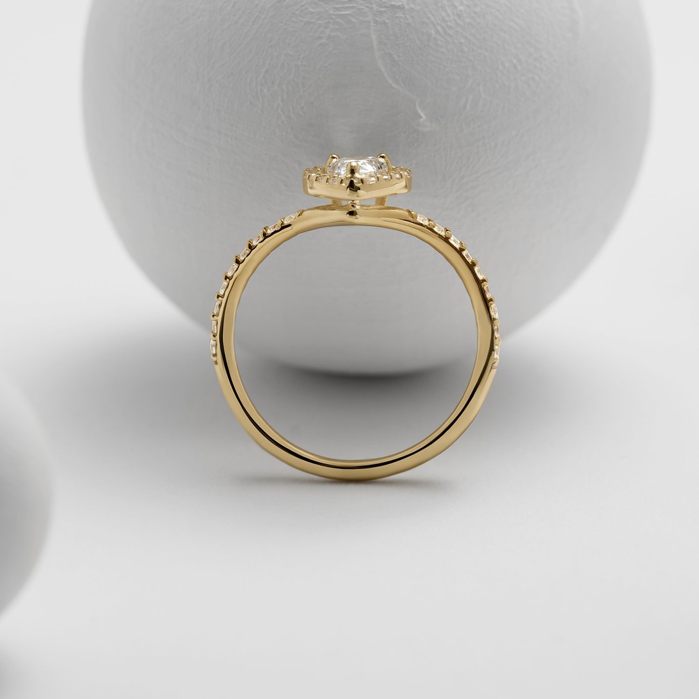 FAVS Bague pour femme 375 Or jaune or jaune Bague