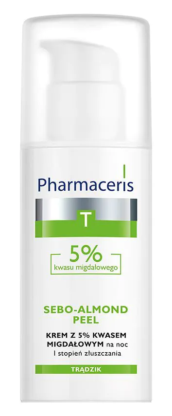 „Pharmaceris T Sebo-Almond Peel“ naktinis kremas su 5 % migdolų rūgštimi