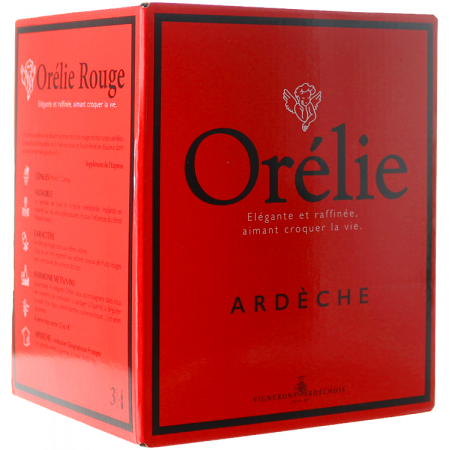 BIB 3L - LE CUBE - ORELIE ROUGE - VIGNERONS ARDÉCHOIS