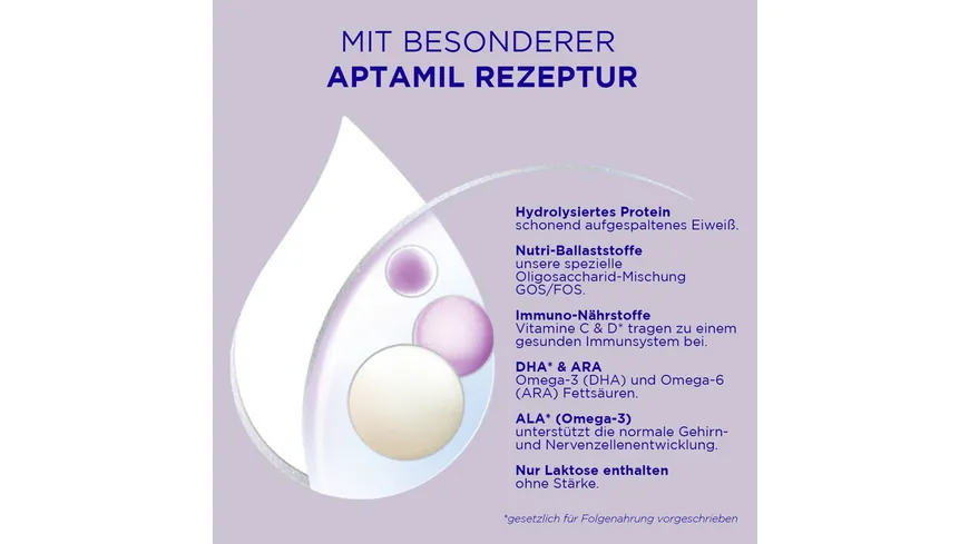Aptamil HA 2 Hydrolysierte Anschlussnahrung Folgenahrung 800 g