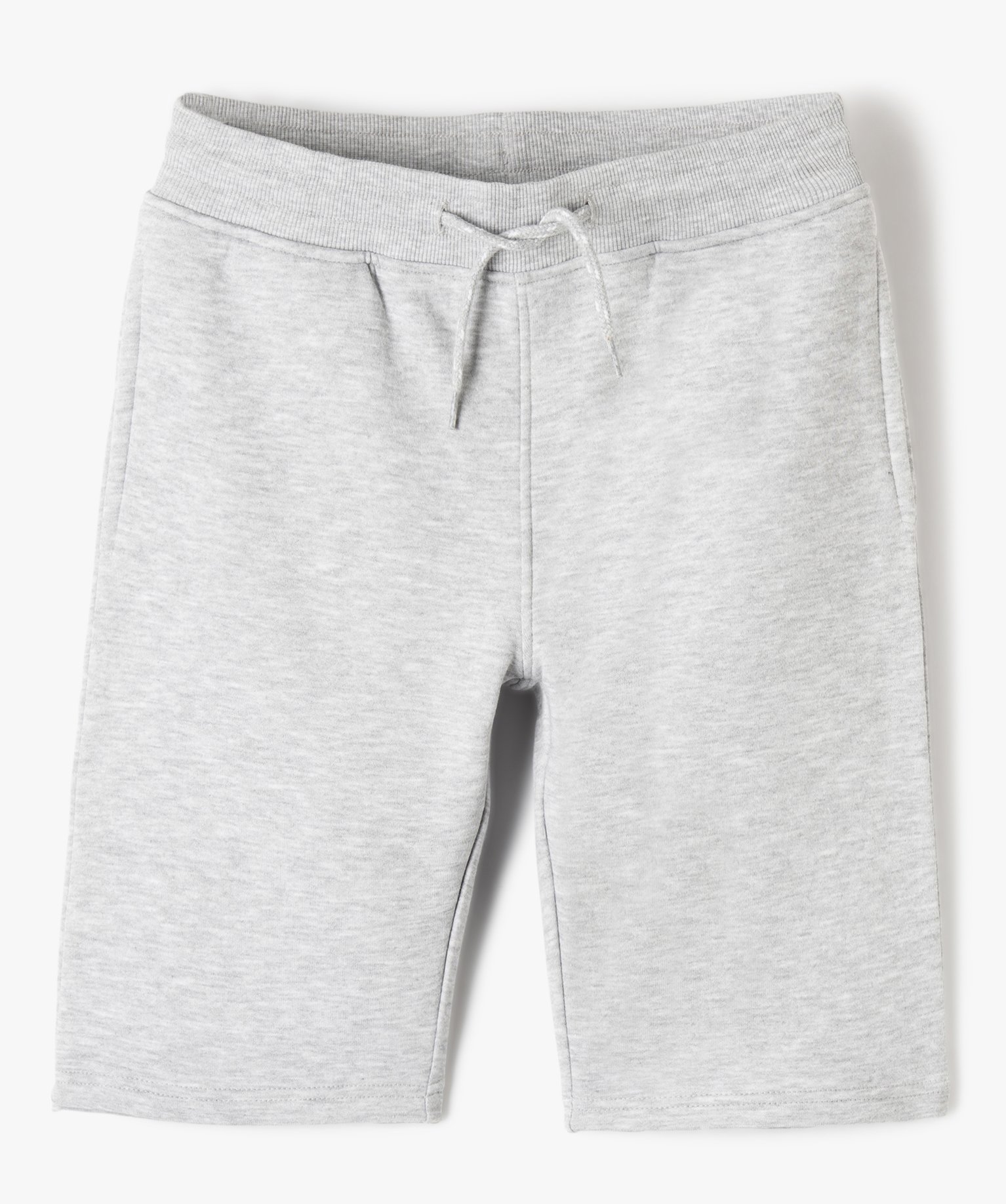 Bermuda en maille molletonnée avec ceinture ajustable Garçon gris | GEMO