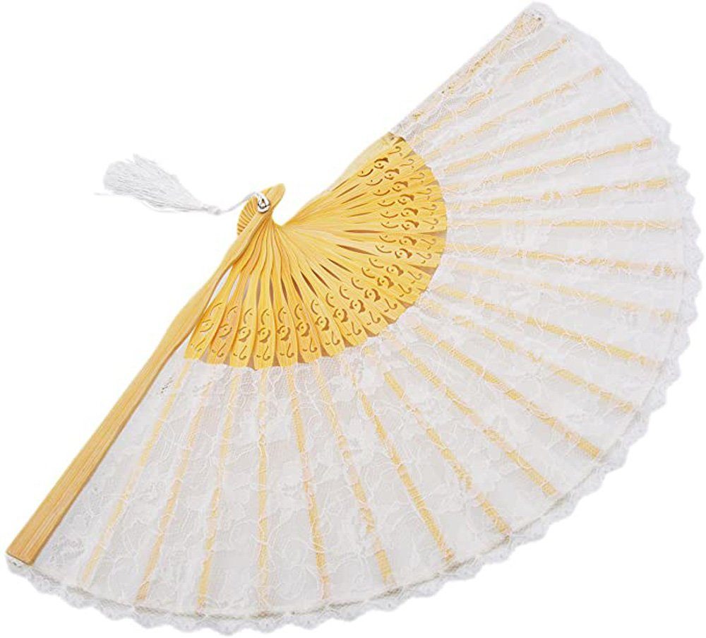 SCHUTA Handfächer Handfächer für Damen, handgefertigt,Spitze,faltbar