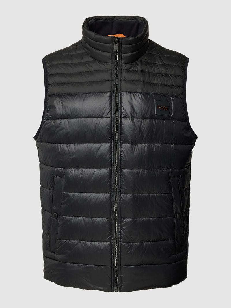 Steppweste mit Label-Detail Modell 'Odeno' in schwarz