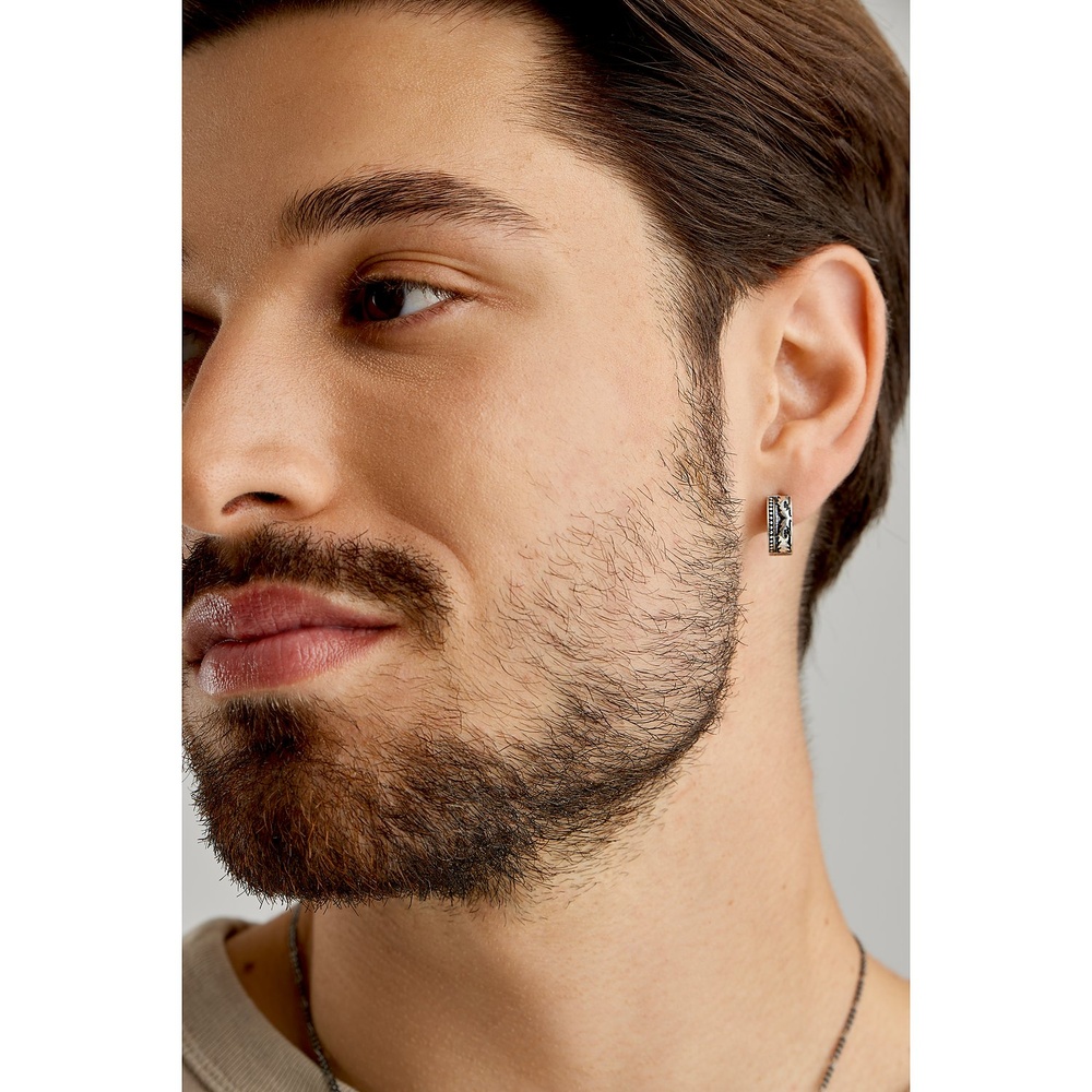 caï Boucle d'oreille unique 925 Argent Boucles d'oreilles