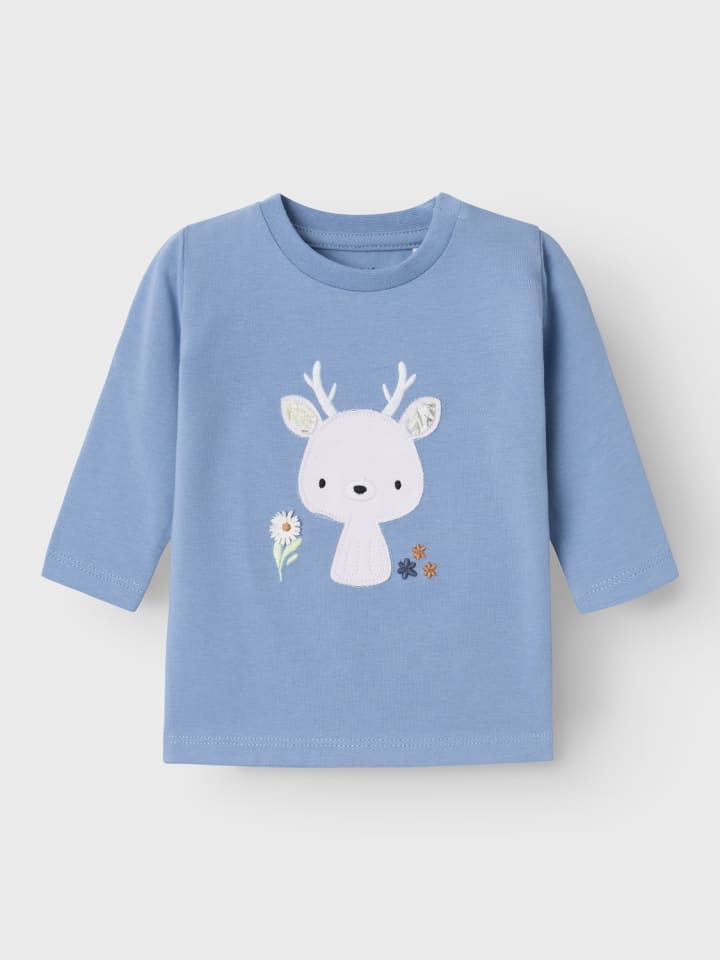 name it Mädchen Longsleeve bestickt in Blau günstig kaufen