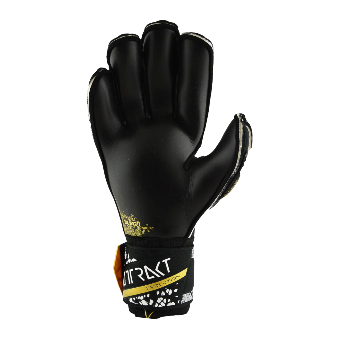 Reusch Attrakt Gold X Evolution Cut Finger Support TW-Handschuhe Schwarz Gold Weiss F7740