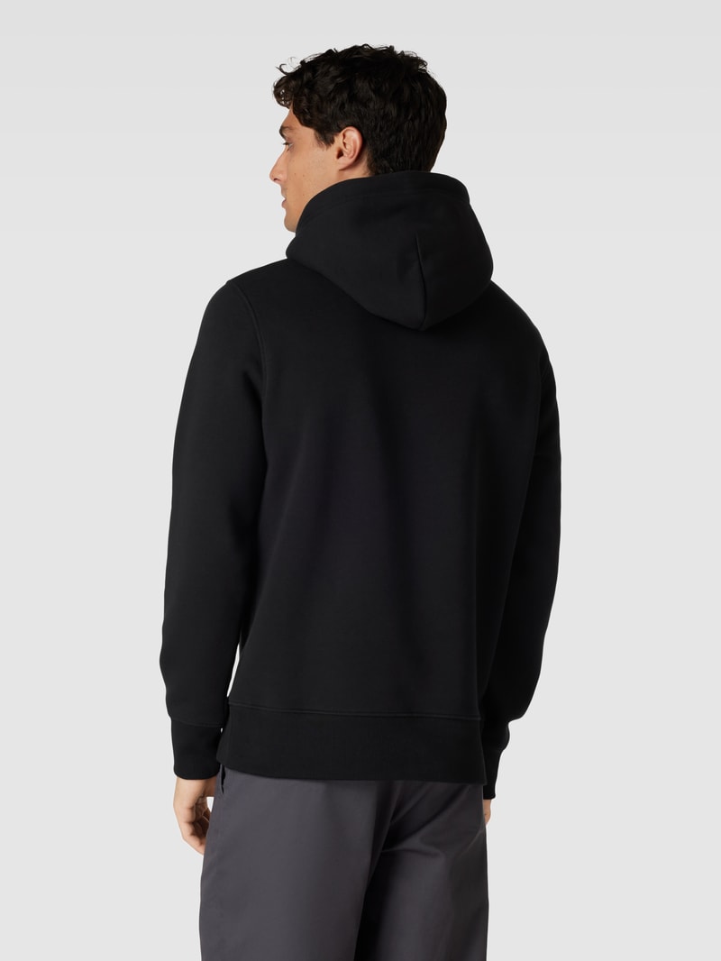 Hoodie mit Label-Stitching Modell 'SHIELD' in schwarz