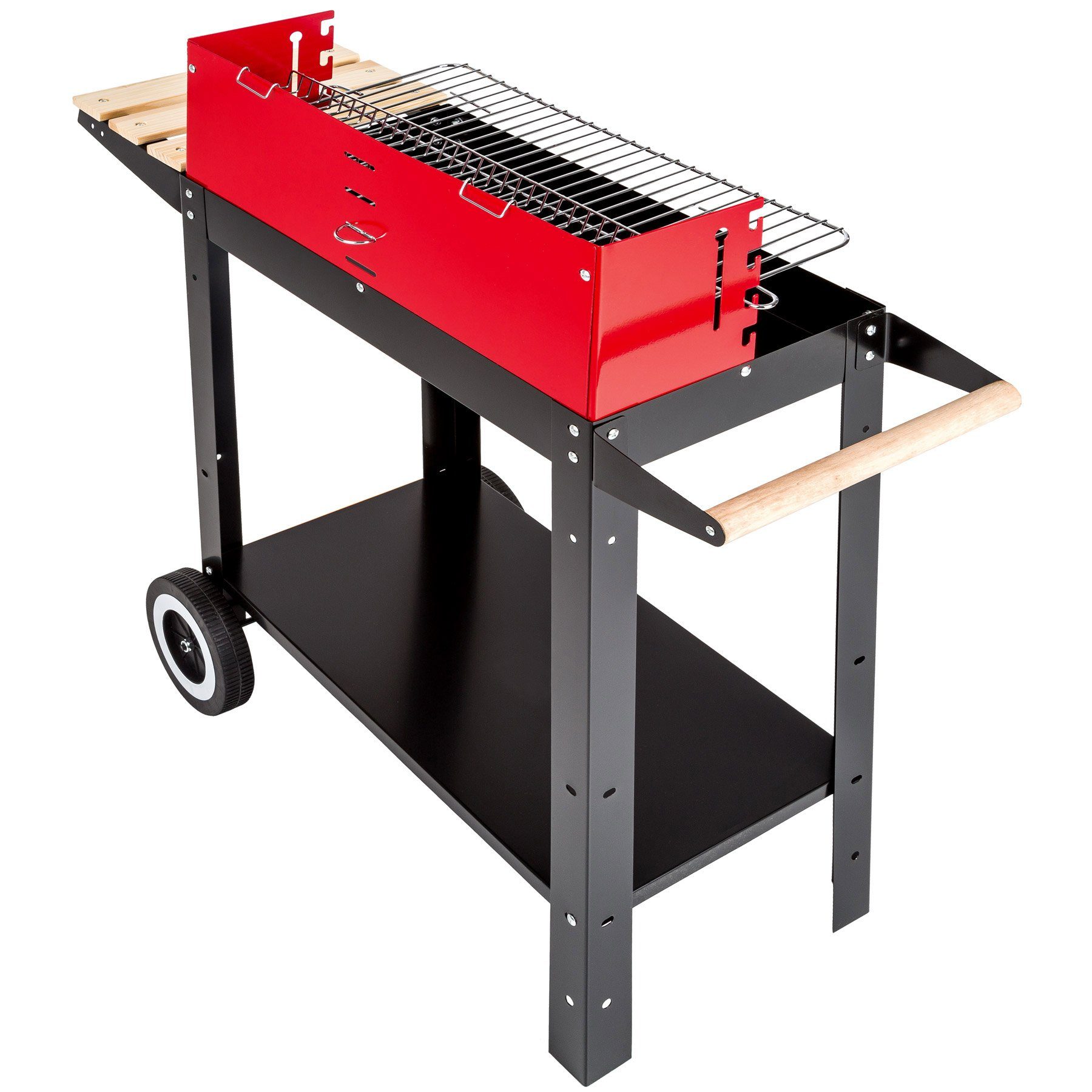 tectake Holzkohlegrill Holzkohlegrill Grillwagen