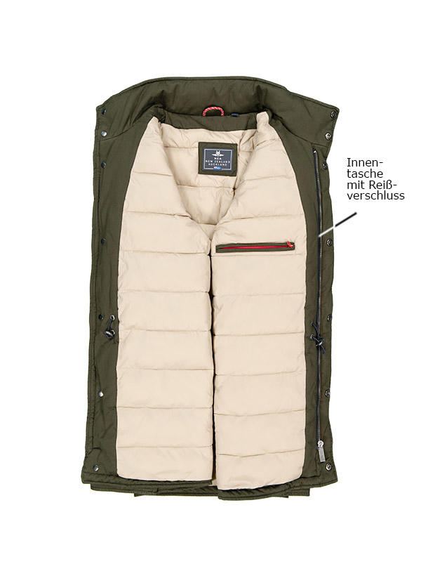 N.Z.A., Fieldjacket, Baumwolle wattiert, khaki