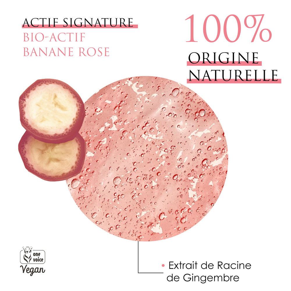 Kadalys Masque Nuit Eclat Pink Glow à la BananeRose Masque Visage Nuit Unifiant et hydratant