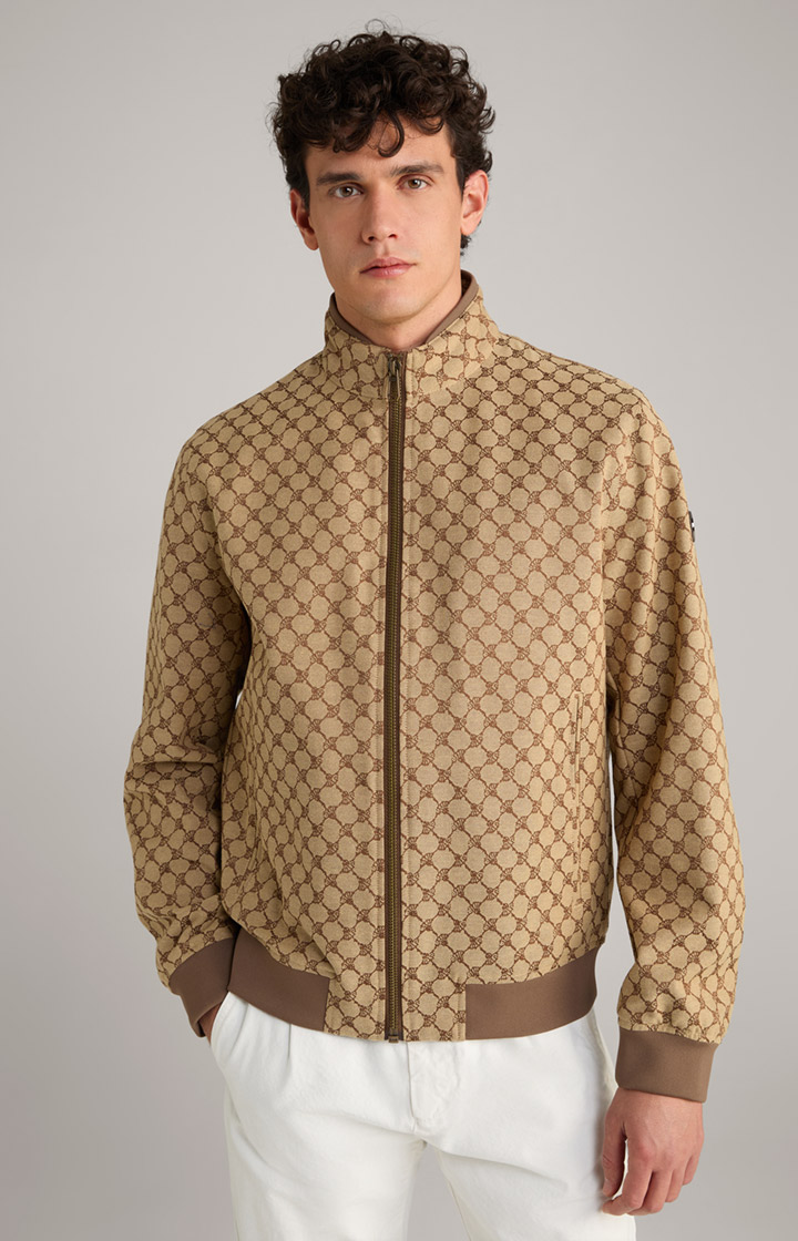 Cornflower-Jacke Escor in Beige/Braun gemustert
