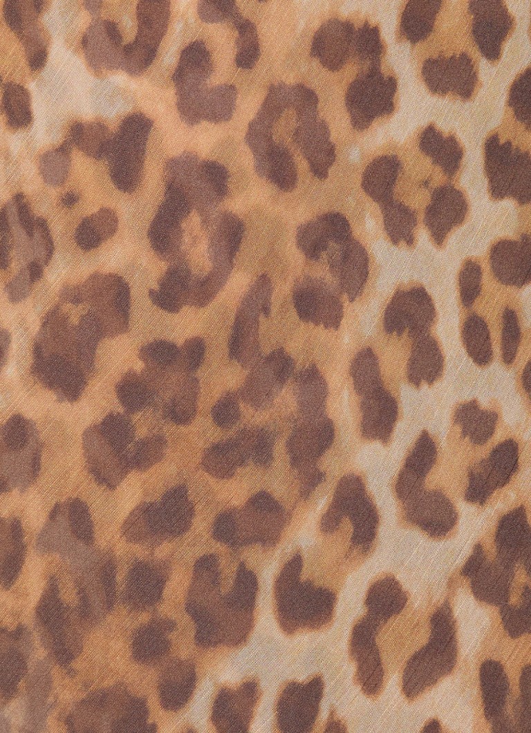 Maje maxi dress with leopard print and V-neck