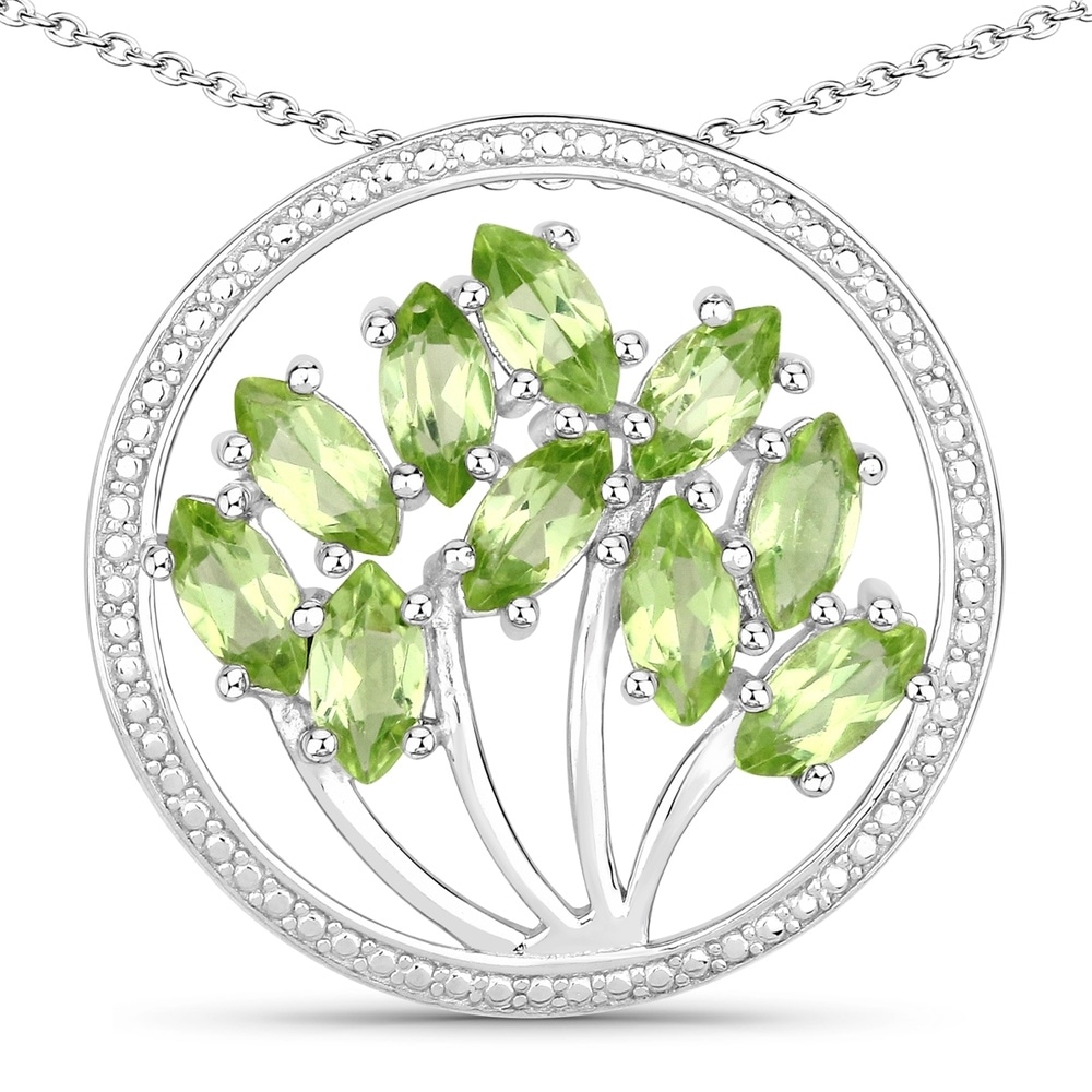 Rafaela Donata Chaîne Tree of Life Argent sterling Vert en Argent Bijoux