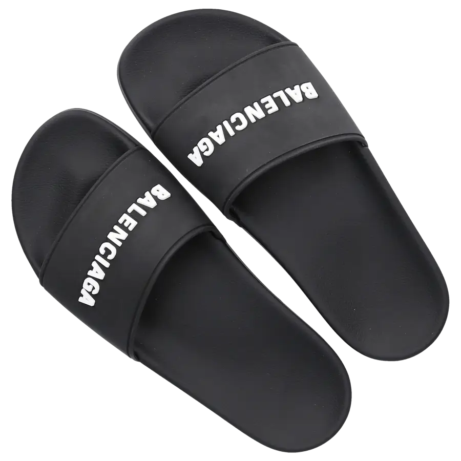 Balenciaga - Badeschuhe POOL SLIDE Gummi - schwarz