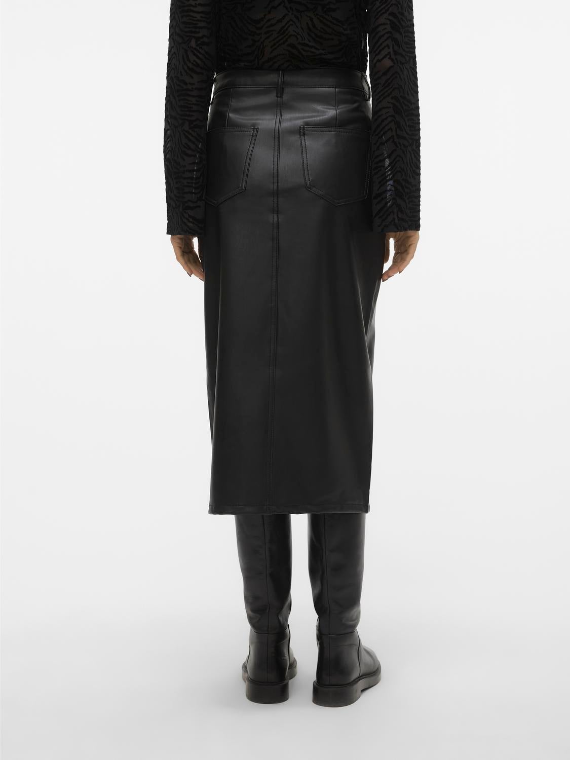 VMVERI Hohe Taille Midirock