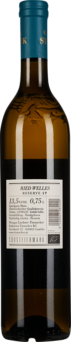 Lackner Tinnacher Sauvignon Blanc Ried Welles Reserve Große STK Lage 2017