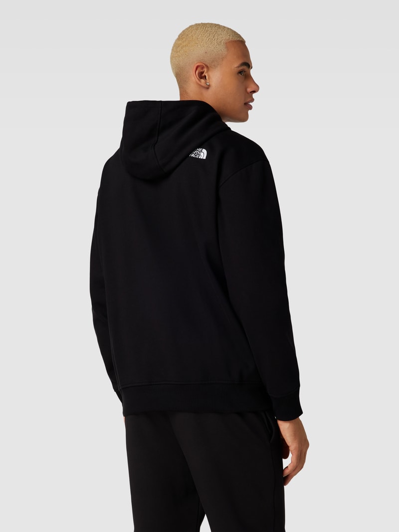 Hoodie mit Label-Stitching in schwarz