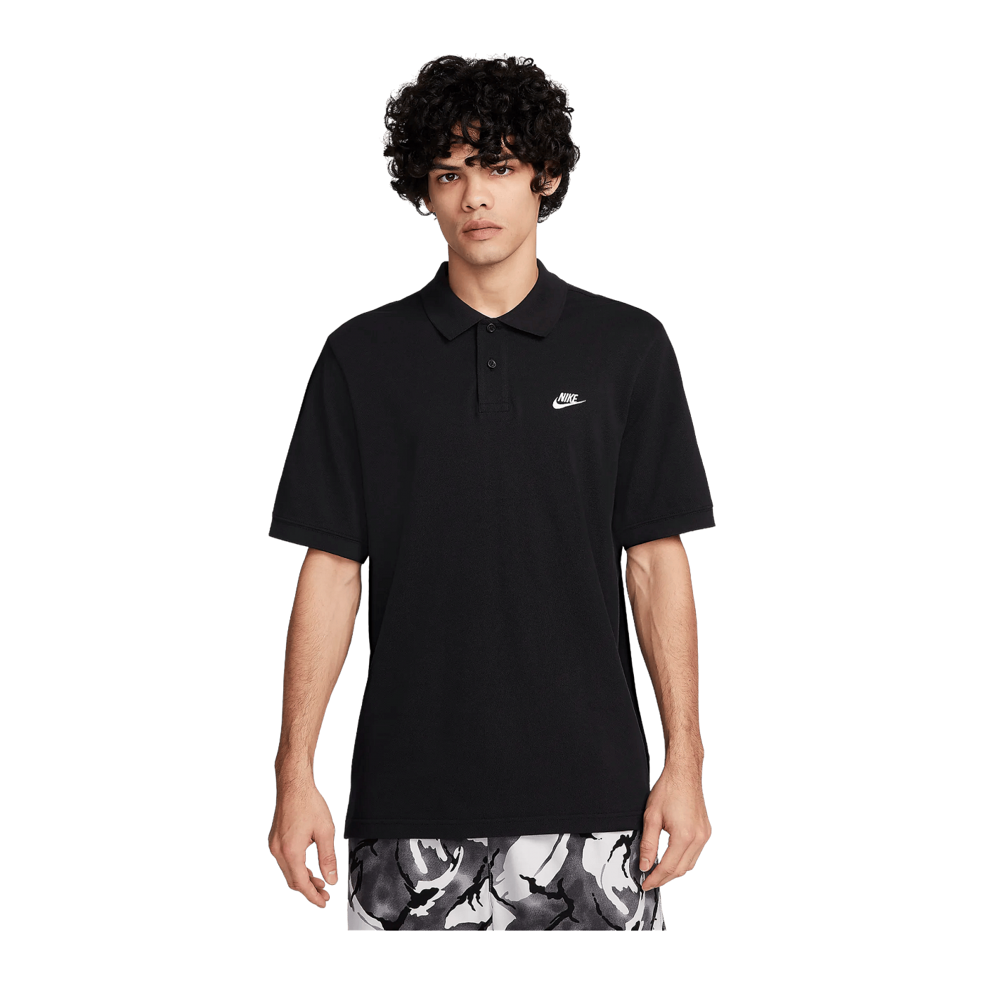 Nike Club Poloshirt Schwarz Weiss F010