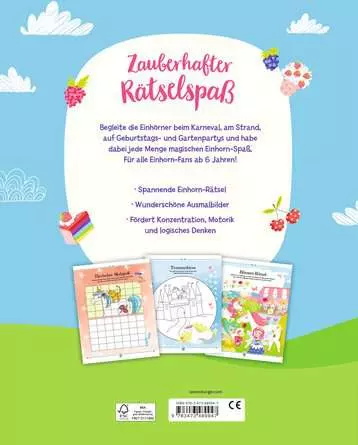 Mein liebstes Einhörner-Mal- und Rätselbuch ab 6 Jahren