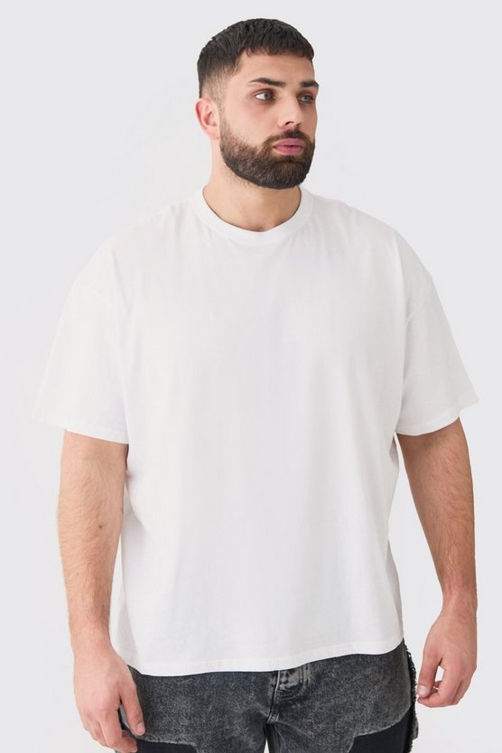 Plus Oversize T-Shirt mit Homme Moto Racing Print