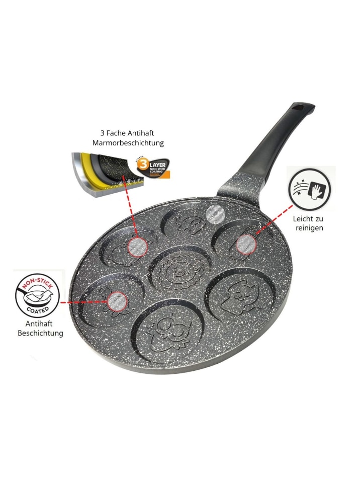 COFI 1453 Tiere Pfannkuchen Pfanne Ø26cm in Schwarz günstig kaufen 26 cm
