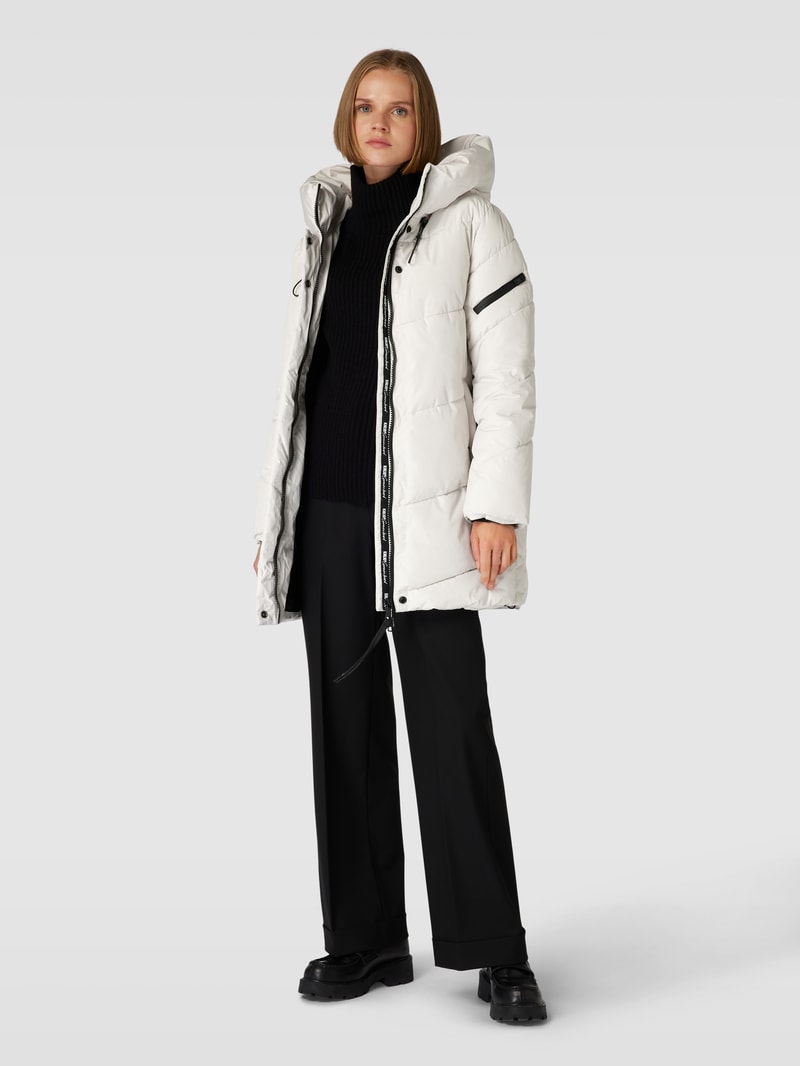 Steppmantel mit Kapuze Modell 'JORDIS' in offwhite