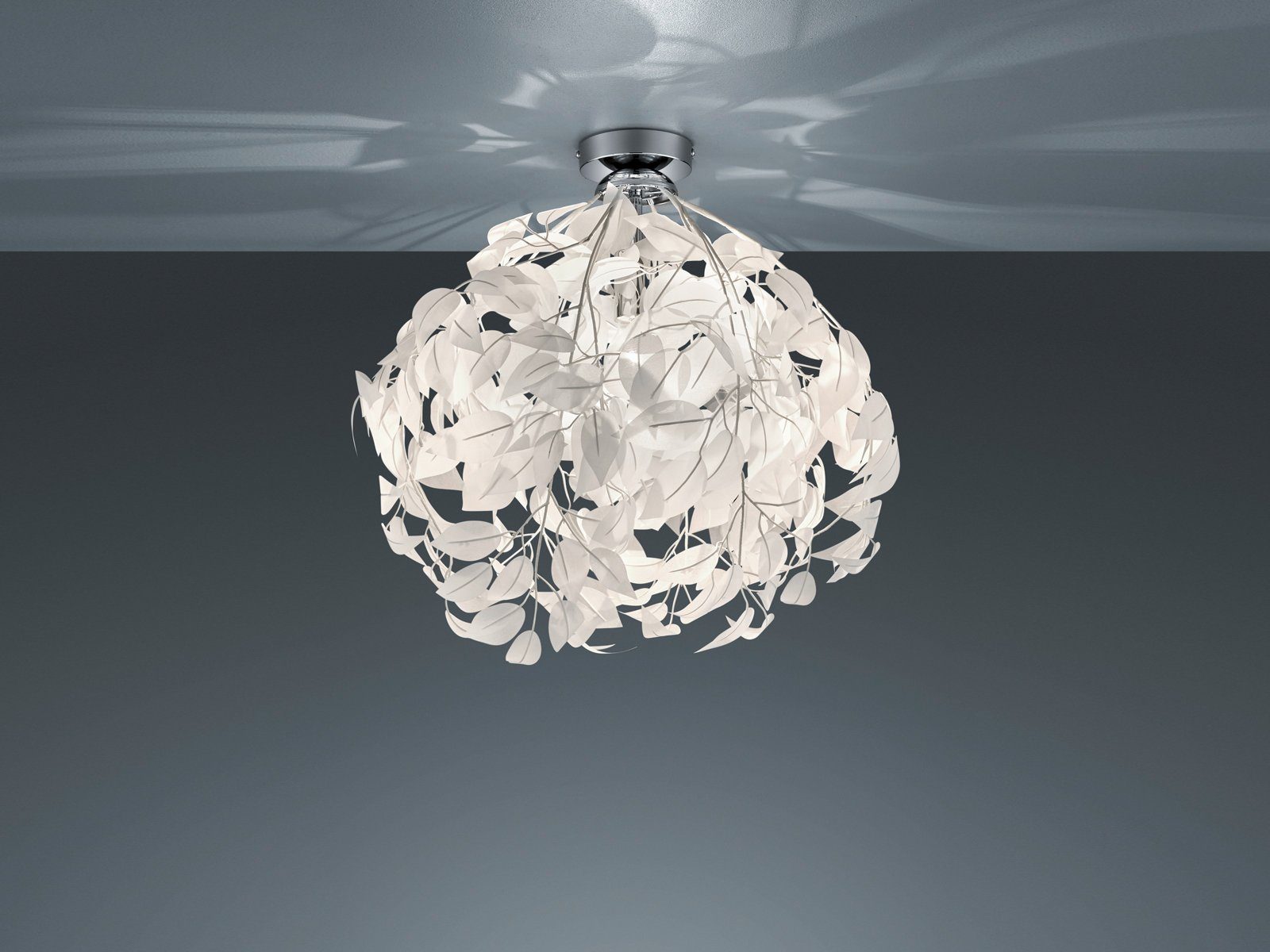 meineWunschleuchte LED Deckenleuchte, Dimmfunktion, LED wechselbar, Warmweiß, Ausgefallene stylische Designer-lampen für über-n Esstisch Weiß, Ø38cm