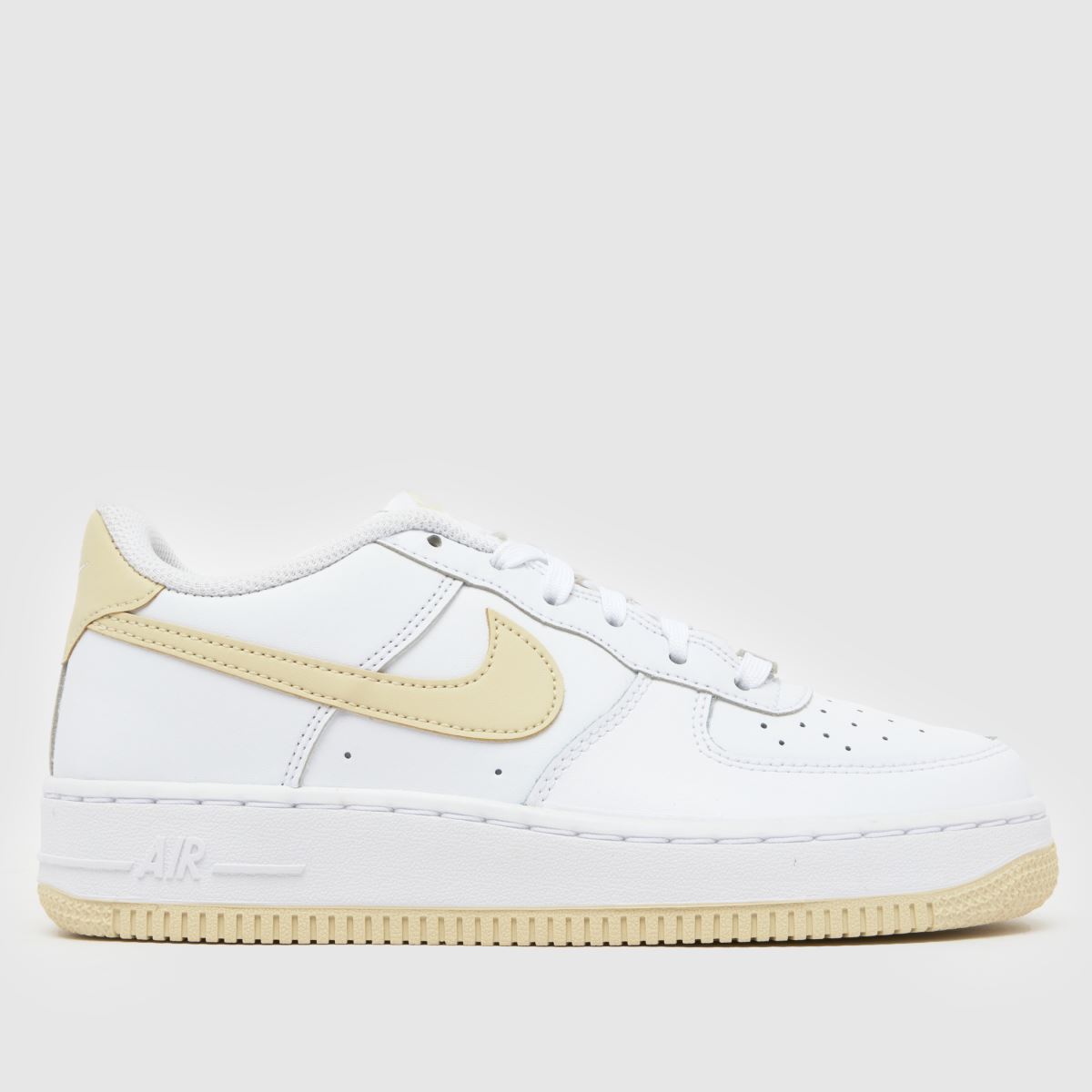 Nike vita & beige Air Force 1 Pojkar Barnskor
