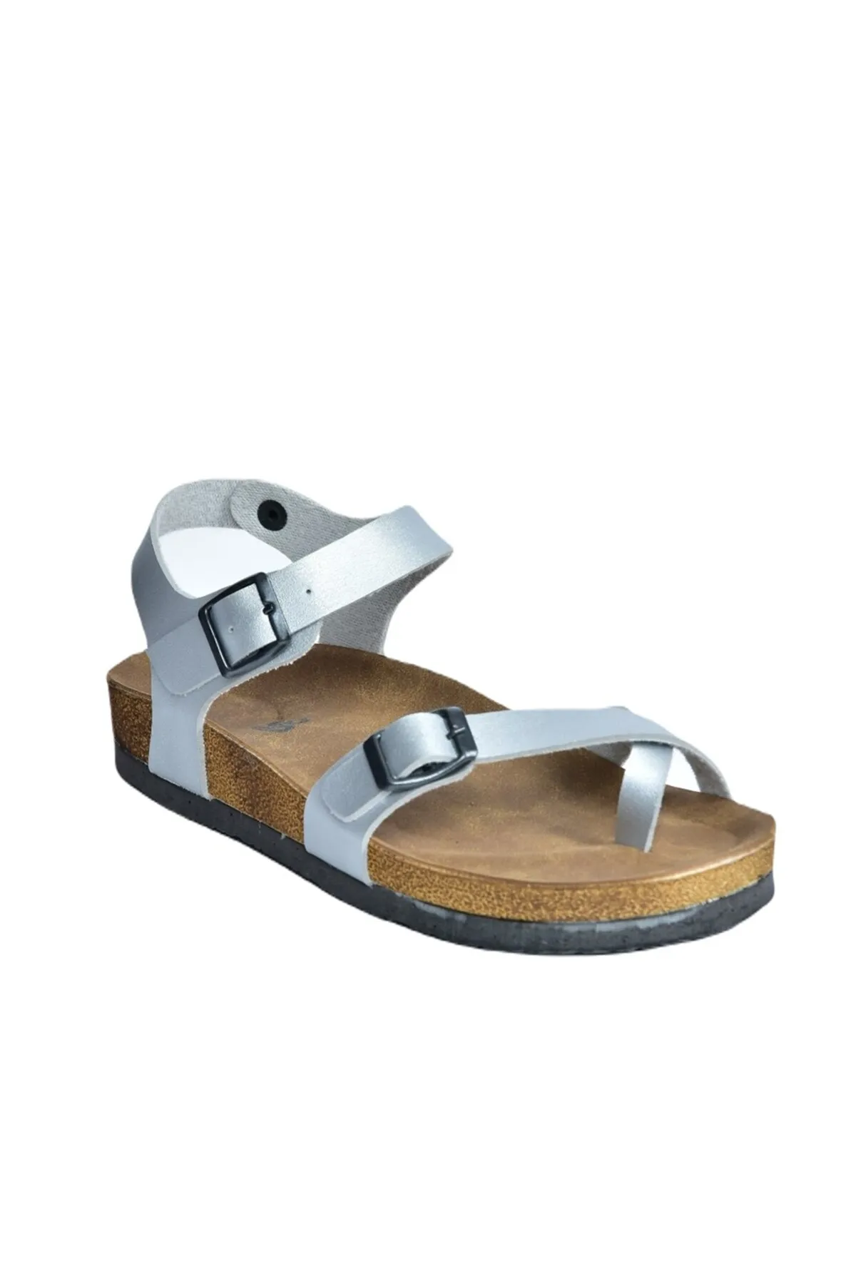 Fox Shoes  Silberne Damensandalen H777786009