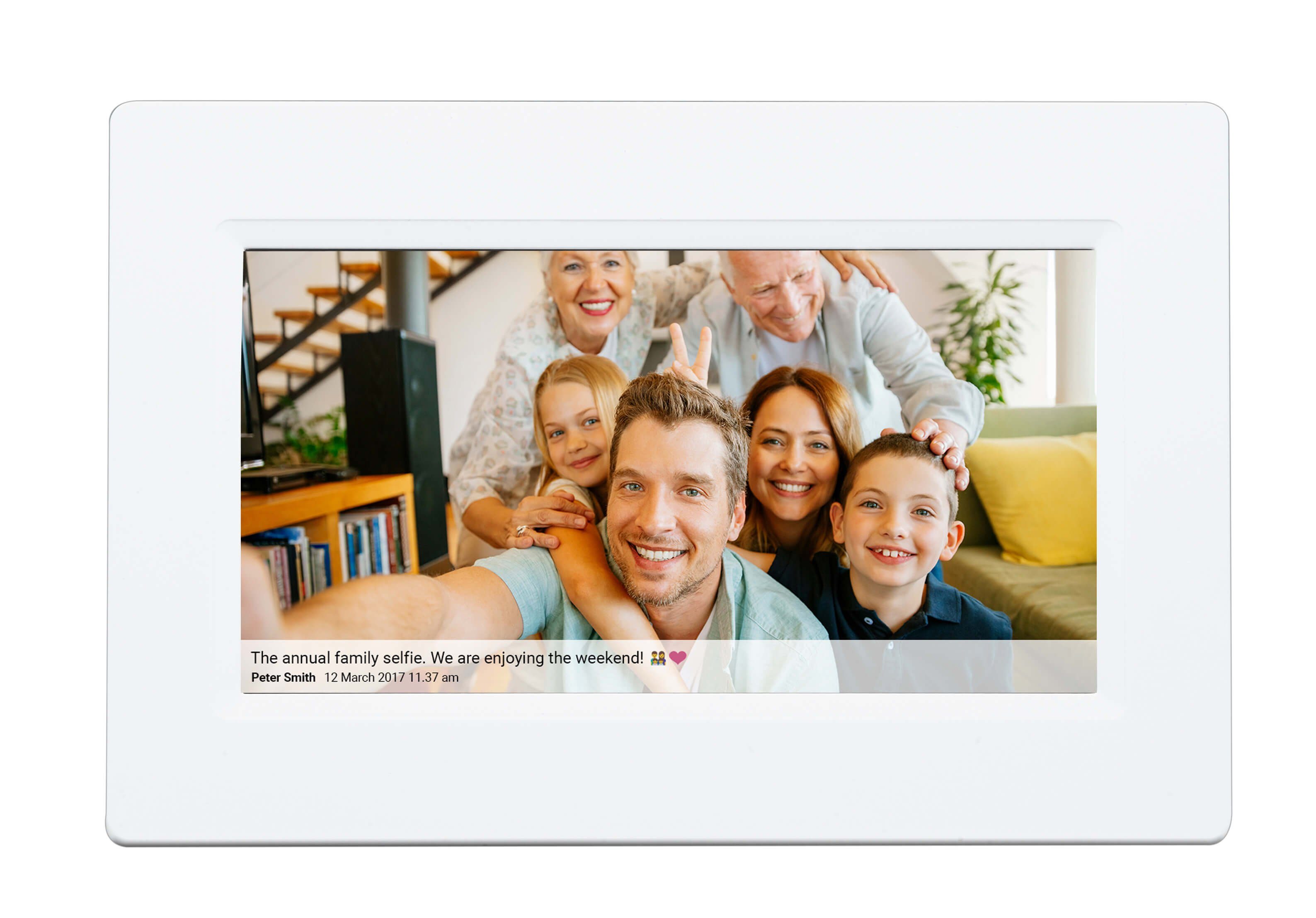 Denver PFF-710 Frameo 7 Zoll Schwarz WiFi microSD 8GB Flash EEK: B Digitaler Bilderrahmen (17,78 cm/7 