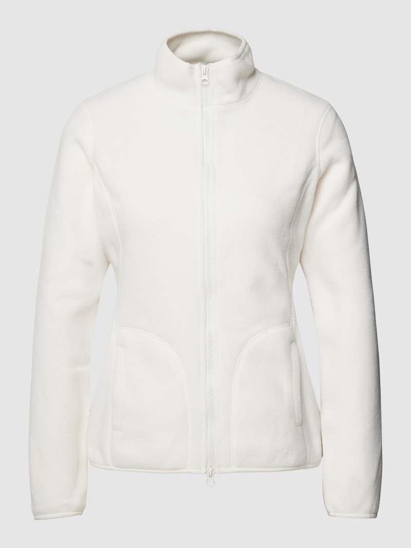 Fleecejacke mit Zweiwege-Reißverschluss in offwhite