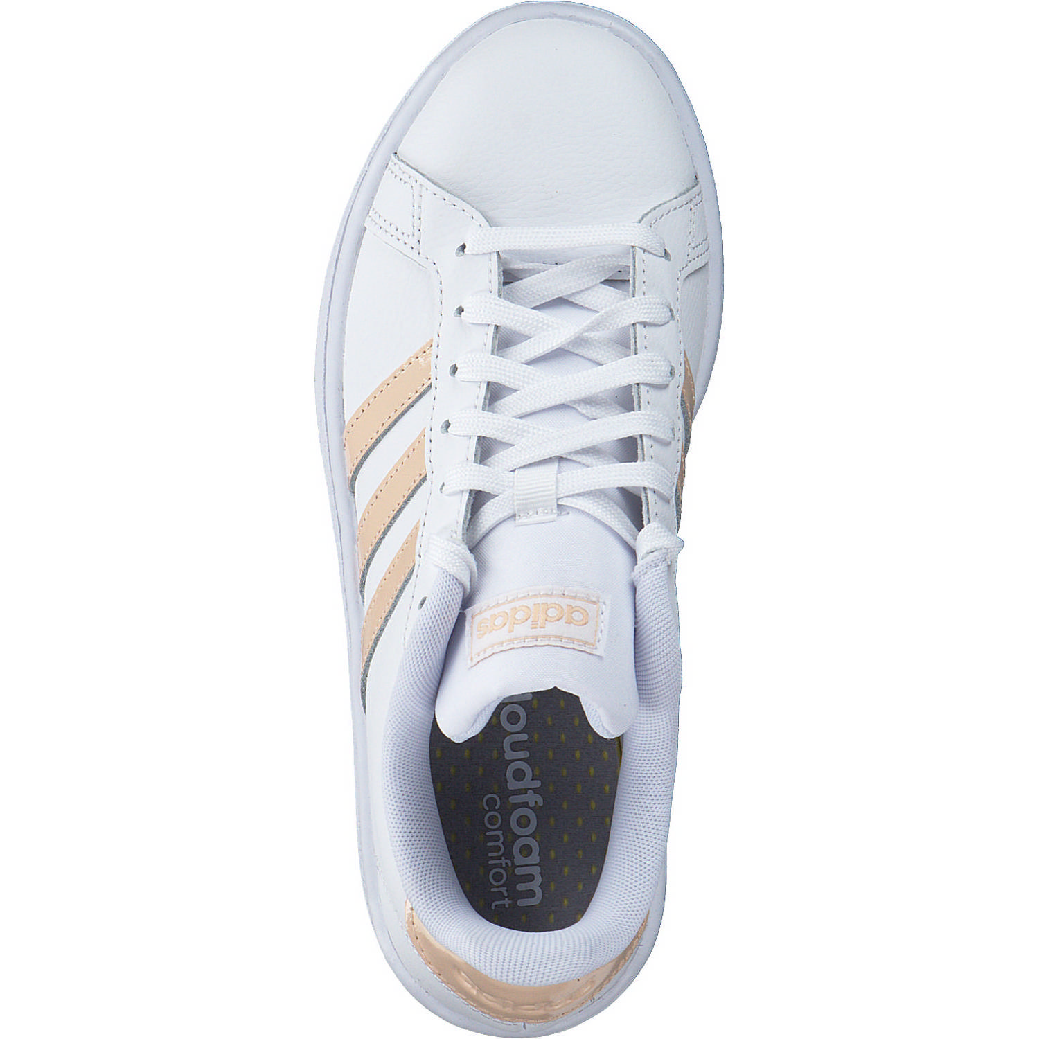 Adidas Core Grand Court, Sneakers Low, Damen, weiß lachs