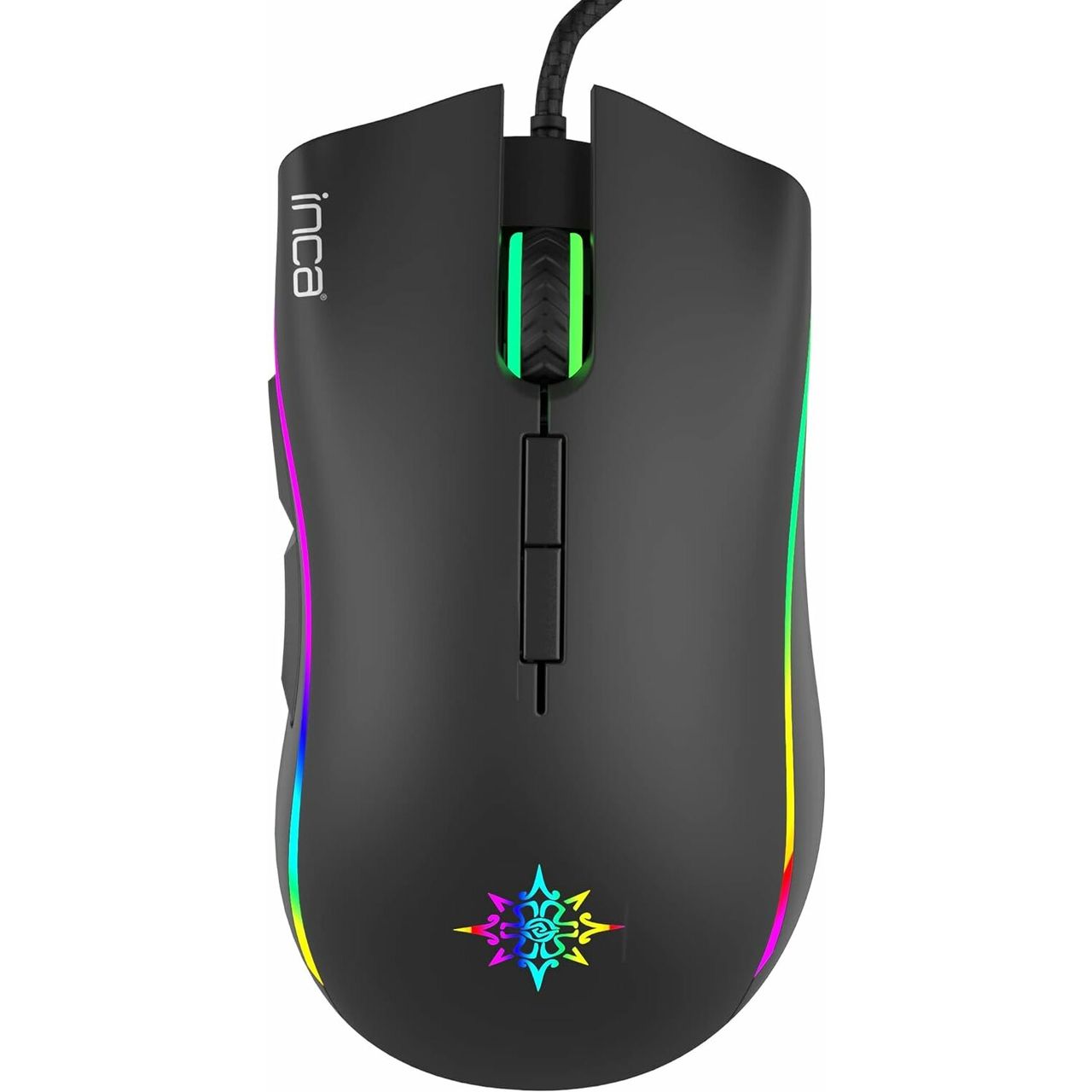 Inca 6400 Dpi IMG-349 ANAHITA RGB 7 Tasten Professionelle Gaming Maus schwarz
