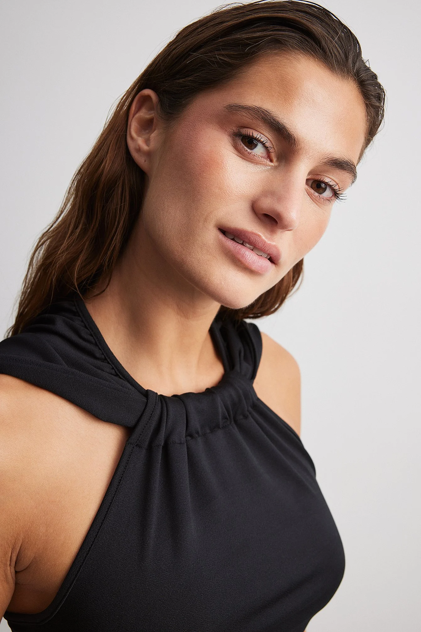 Hooded Halterneck Top