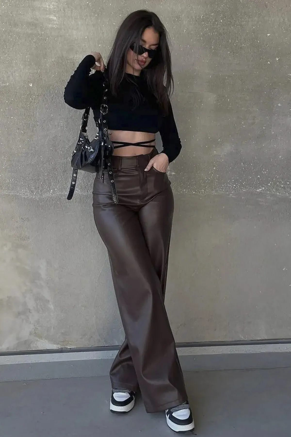 Madmext  Mad Girls Braune Lederhose Mg1316