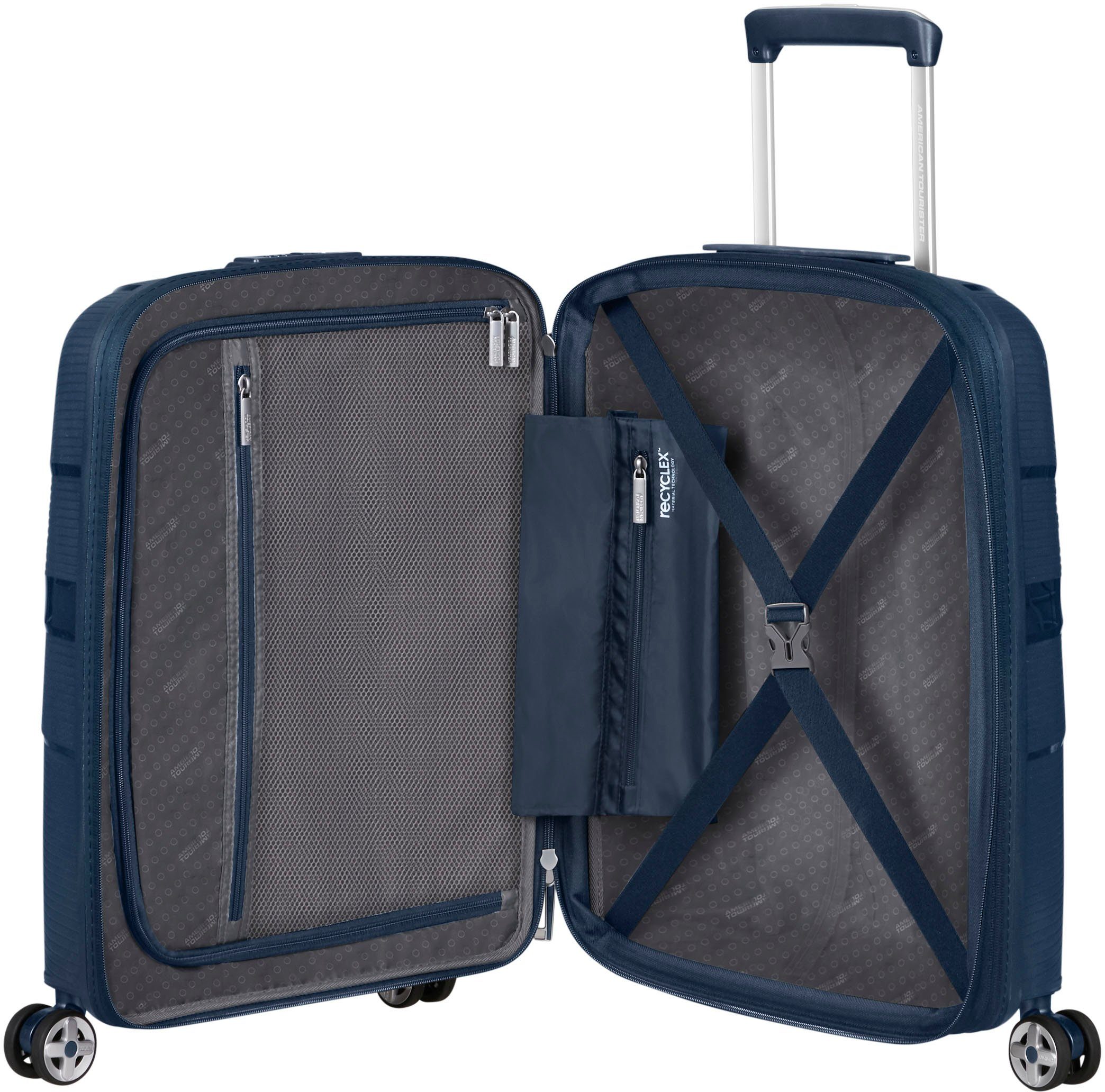 American Tourister® Hartschalen-Trolley Starvibe, navy, 55 cm, 4 Rollen, mit Volumenerweiterung; enthält recyceltes Material