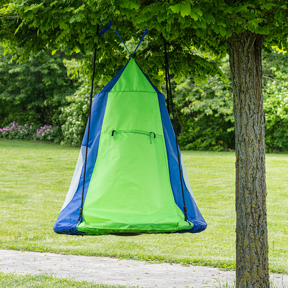 HC Garten & Freizeit Kinder Nestschaukel inkl. Zelt Ø 100 cm