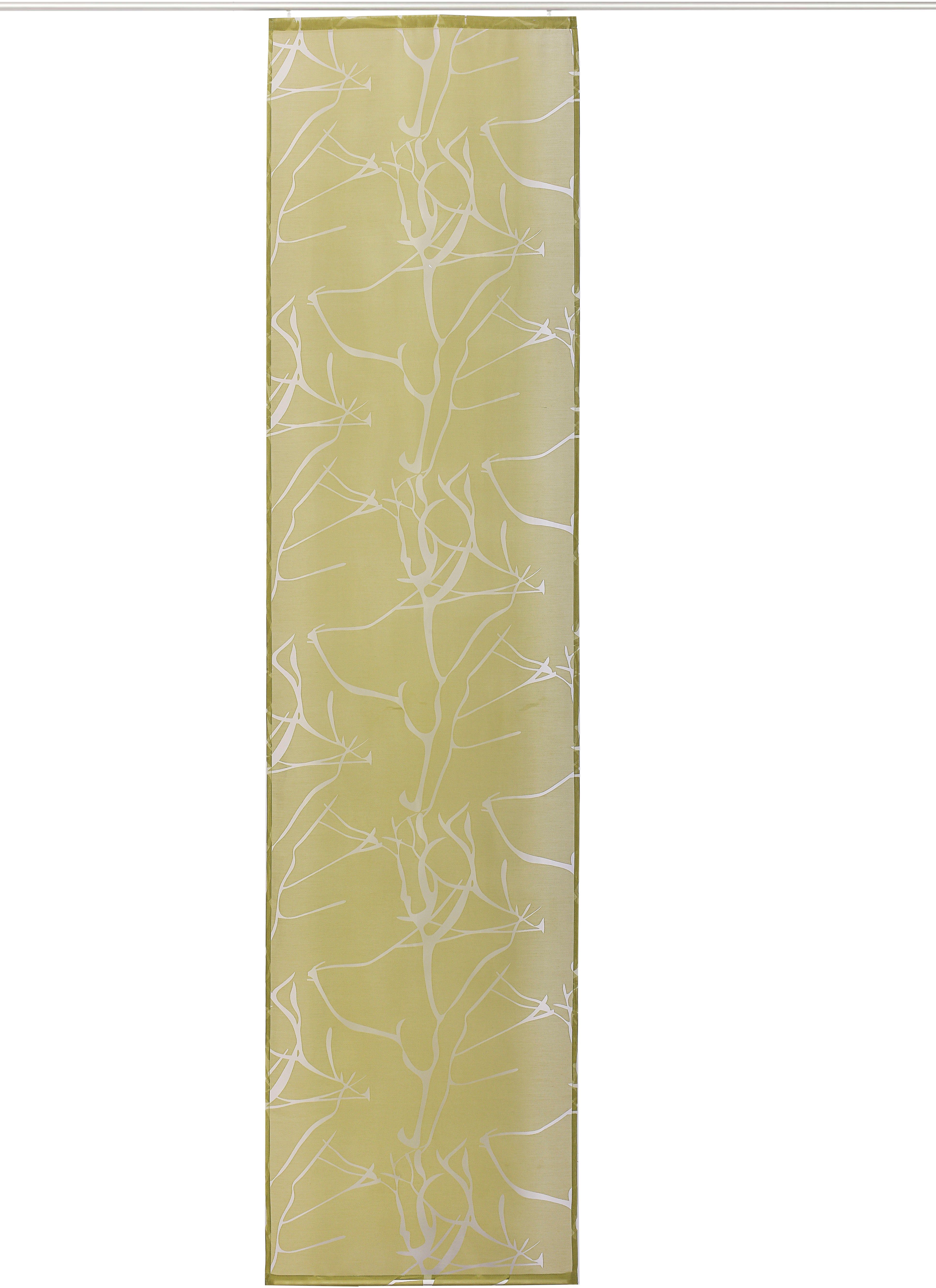 Schiebegardine Anna, my home, Klettband (1 St), halbtransparent, Ausbrenner, Inkl. Befestigungszubehör, Breite: 57 cm