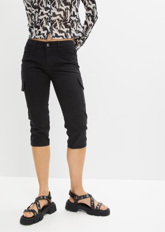 Capri-Hose im Cargo-Look