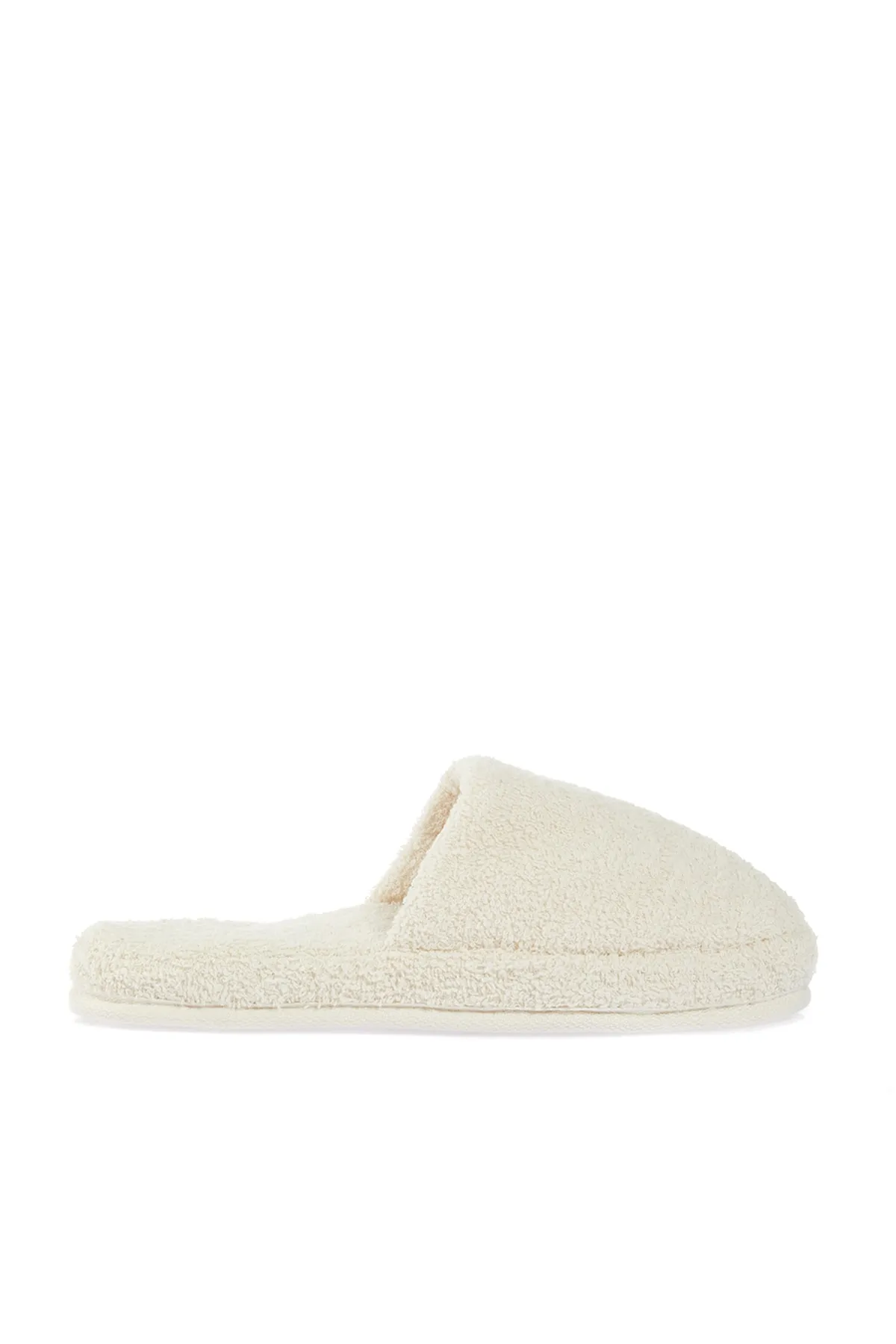 Trendyol Collection  Ecrufarbene Hausschuhe aus Chenille THMAW23ER00003