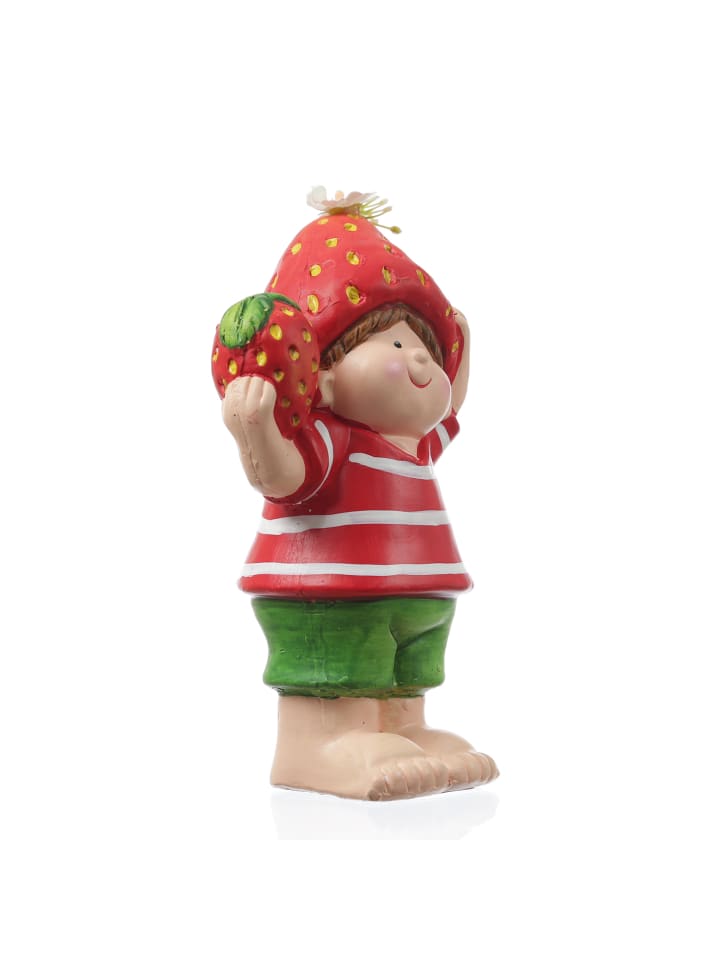 MARELIDA Dekofigur Erdbeerjunge Fritz Gartendeko H: 18,5cm in rot günstig kaufen onesize